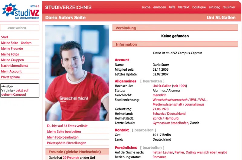 StudiVZ – Gruscheln, Spaßgruppen und das deutsche Facebook